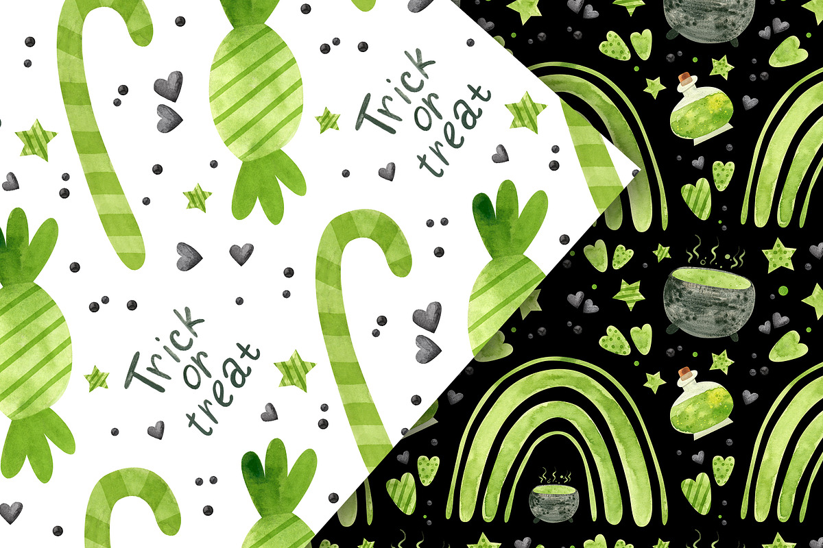 Green Halloween Clipart & Patterns, an Object Graphic by Valin Malin (Photo 12 of 14)
