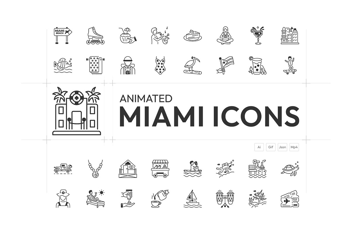 Miami Animated Icon Collection