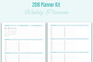 Printable Planner Kit For 2018