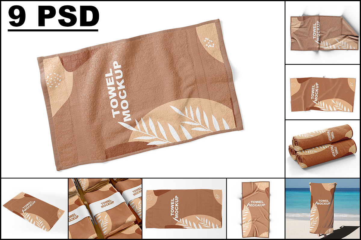 Towel Mockup, a Product Mockup by Designbuys (Photo 1 of 19)