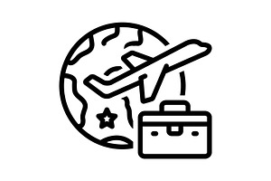Tour travel black icon, an Outline Icon by Creative priyanka