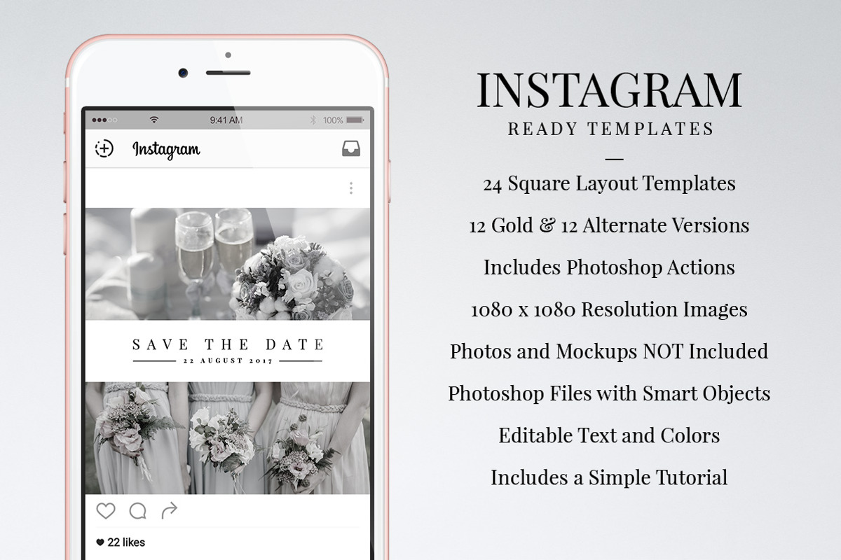 Instagram Wedding Pack, a Social Media Template by Tugcu Design Co. (Photo 8 of 8)