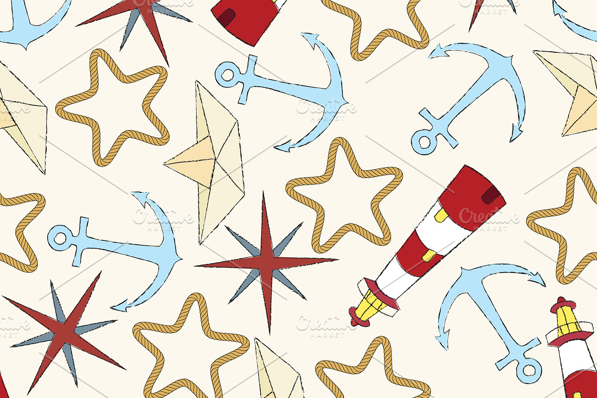 Set of 8 nautical patterns, part 1 preview 2