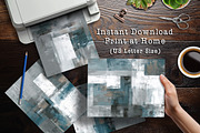 Blue Gray Abstract Digital Scrapbook, a Background Graphic by V Design Creator (Thumbnail 3 of 12)