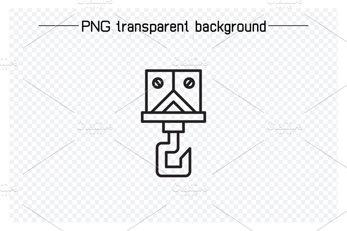 Winch Crane Hook Icons, an Outline Icon by Designfour (Photo 2 of 7)