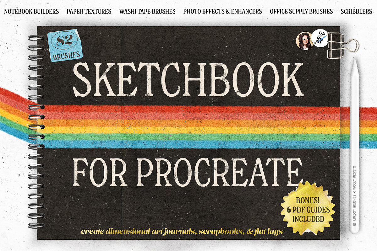 Sketchbook for Procreate, a Brush Add-On by Wooly Pronto (Photo 1 of 11)