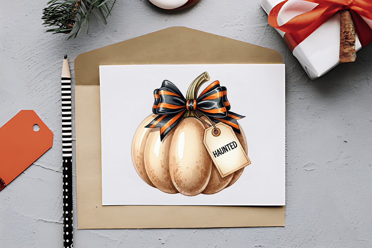 Beige Pumpkins Halloween Clipart, an Illustration by RobertsArt (Photo 4 of 6)
