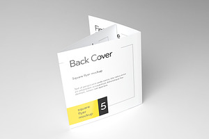 Tri-Fold Square Flyer Mockup