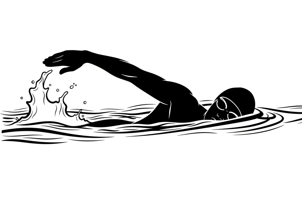 A dynamic Swimming Action Silhouette, an Illustration by Amazin_art (Photo 5 of 31)