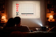 Projector Screen Home Cinema Mockups, a Mockup by Luuqas Design (Thumbnail 2 of 6)