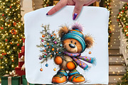 Whimsical Christmas Teddy Clipart, an Illustration by Craft Nest (Thumbnail 5 of 8)