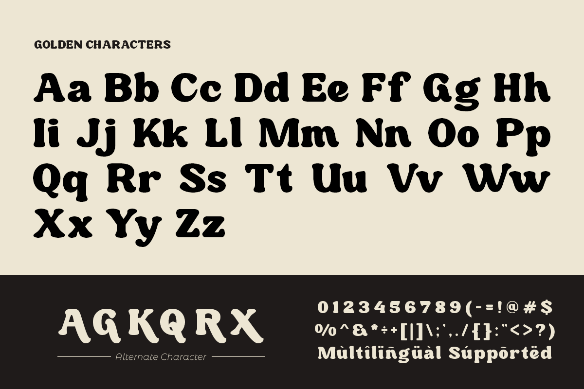 Golden Fat Elegant Modern Retro Font, a Serif Font by roomspace creative lab (Photo 11 of 11)