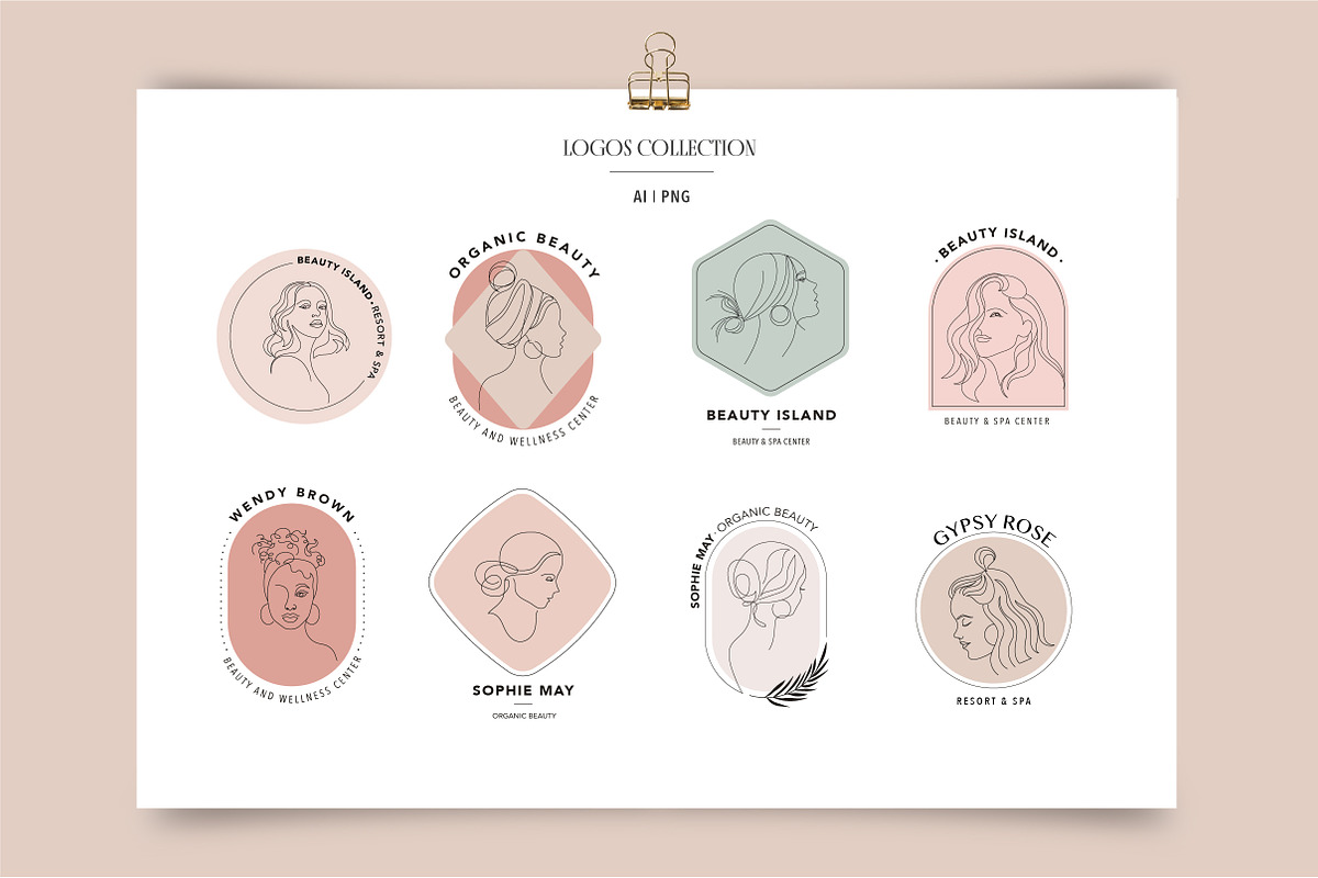 Elle - feminine beauty logos and art, a Branding & Logo Template by Marish (Photo 9 of 12)