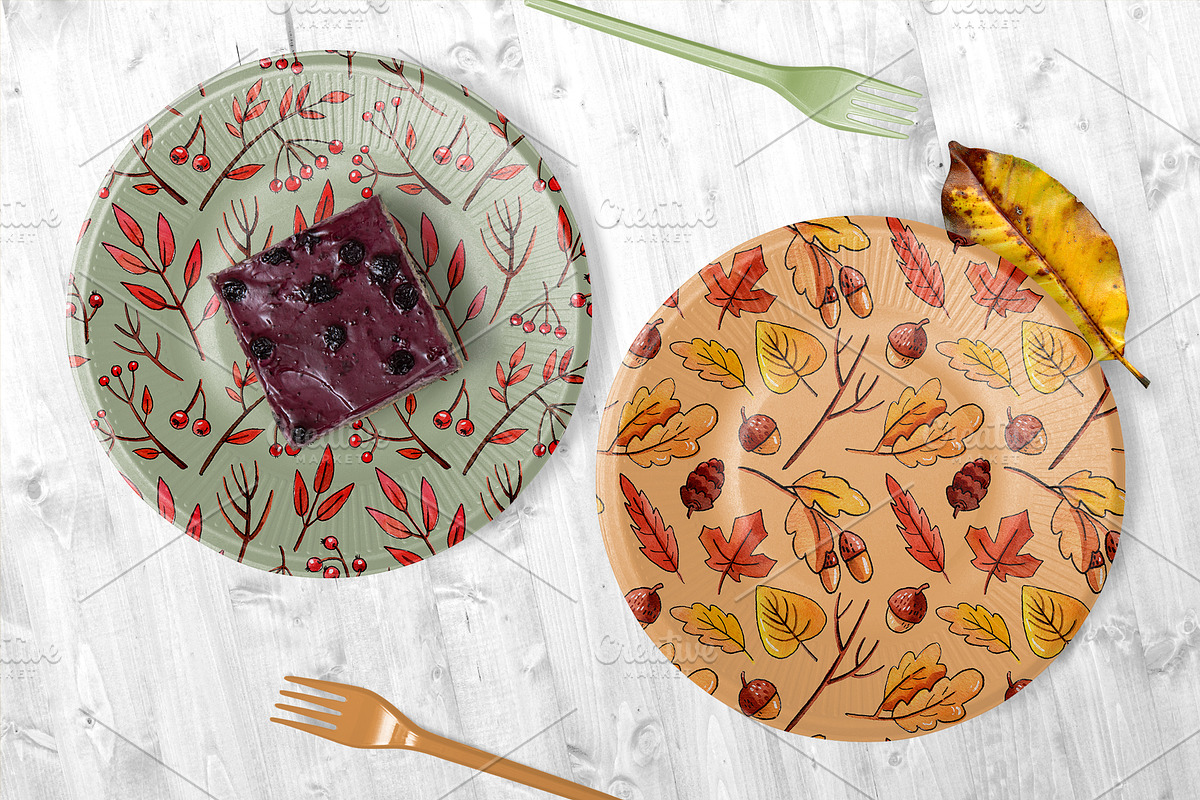Autumn Garden 10 watercolor patterns, a Pattern Graphic by Ekaterina Goncharova (Photo 4 of 5)