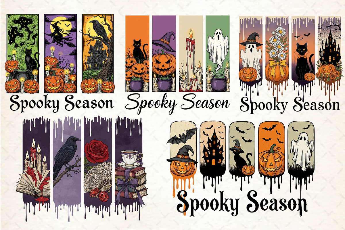 Brushstroke Spooky Season Clipart, an Illustration by Dream Creation (Photo 3 of 5)