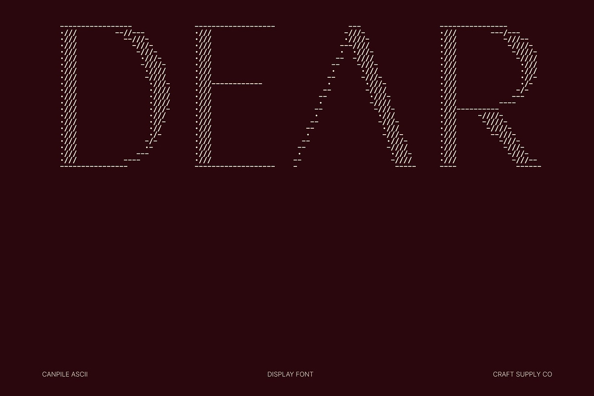 Canpile Ascii, a Sans Serif Font by Craft Supply Co. (Photo 2 of 8)