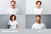 White t-shirts for mockups, a Person Photo by Handmadefont (Thumbnail 7 of 10)