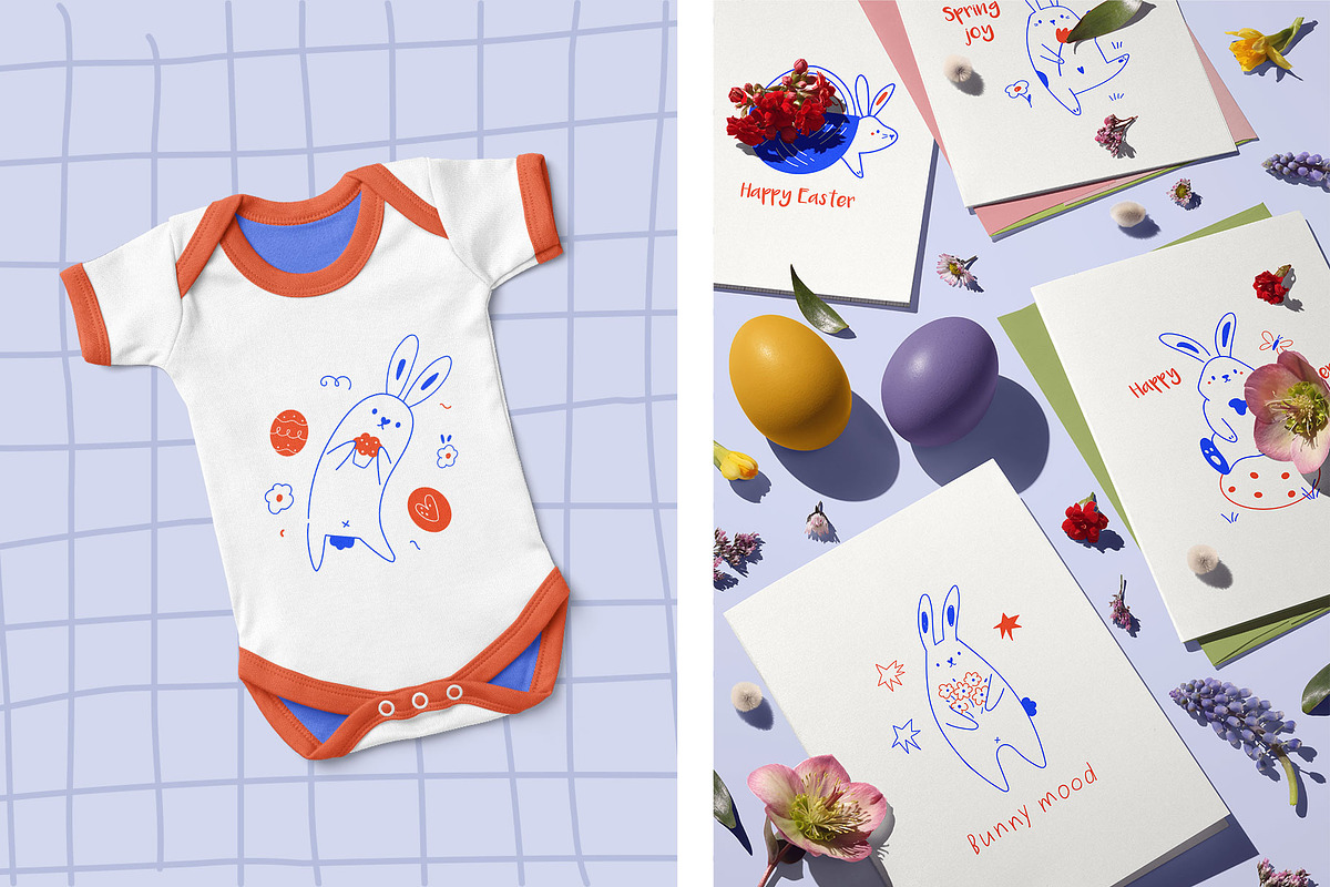 Easter Rabbits – Cute Hand Drawn Set, an Animal Illustration by danceyourlife (Photo 7 of 8)