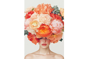 Female with vibrant floral headpiece, a Beauty & Fashion Photo by Lermont51