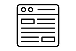 Website Mockup Line Icon, an Icon by Pexelpy