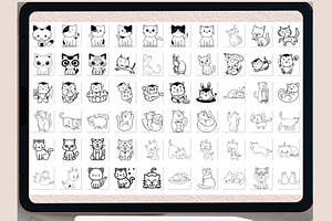 100 Cats Coloring For Kids V.2