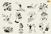 Warm Days: Summer Line Art, a Person Illustration by Olly Kava (Thumbnail 3 of 10)