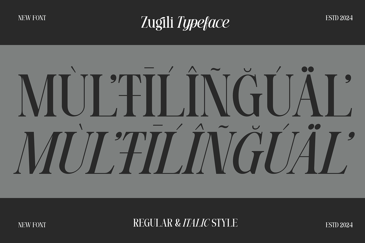 Zugili - Modern Serif Typeface, a Serif Font by MaikoHatta (Photo 7 of 7)