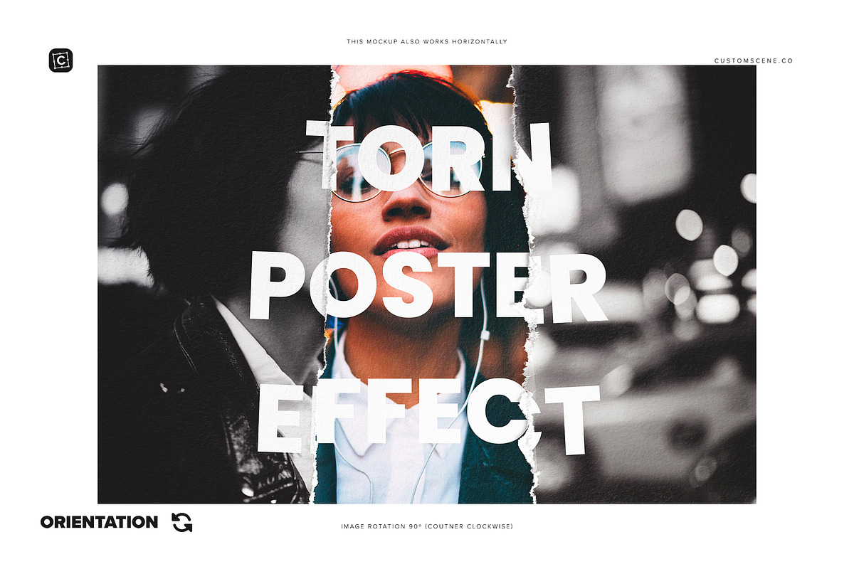 Torn Paper Poster Photo Effect, a Product Mockup by Custom Scene (Photo 8 of 10)
