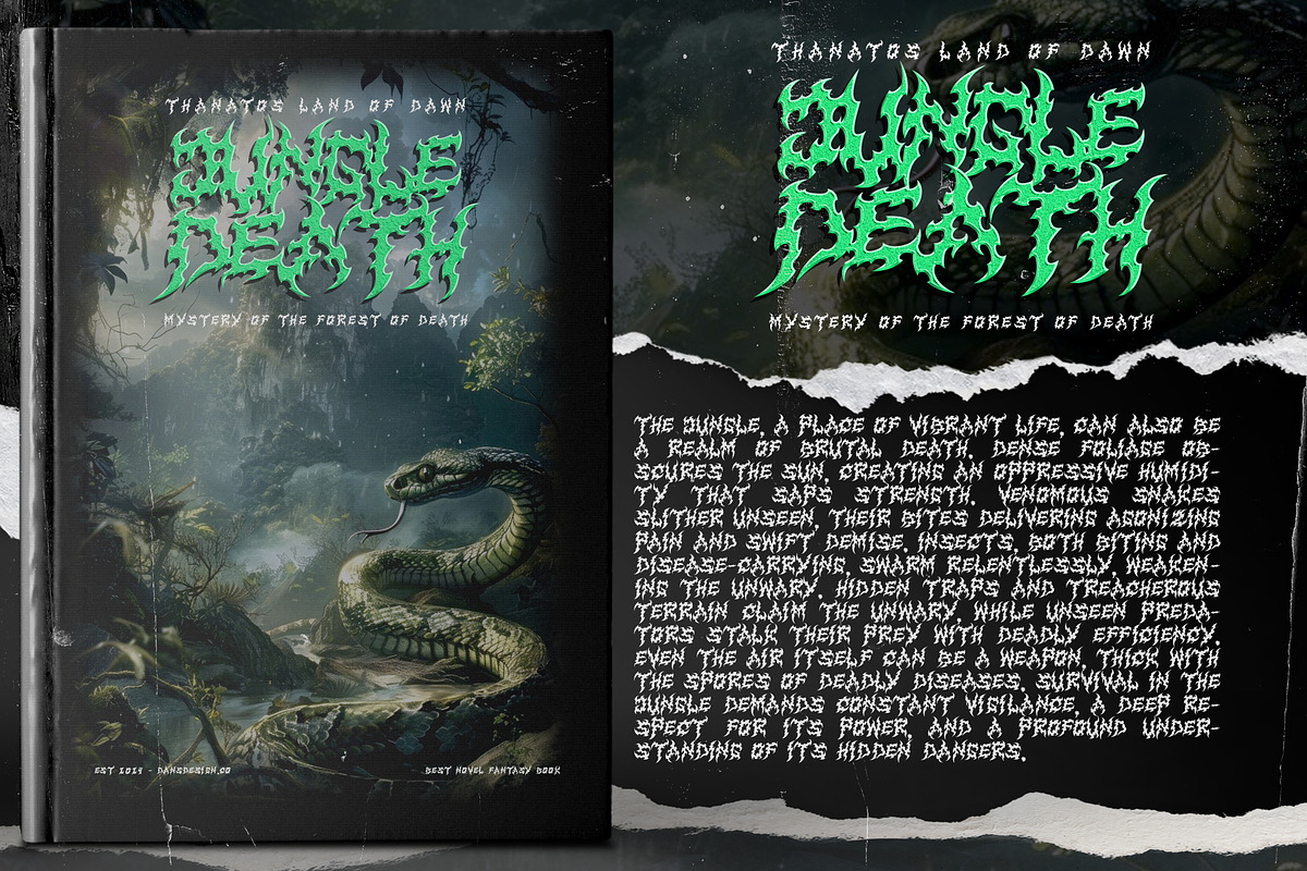 Serpent Horror Metal Gothic Display, a Blackletter Font by dansdesign (Photo 3 of 12)