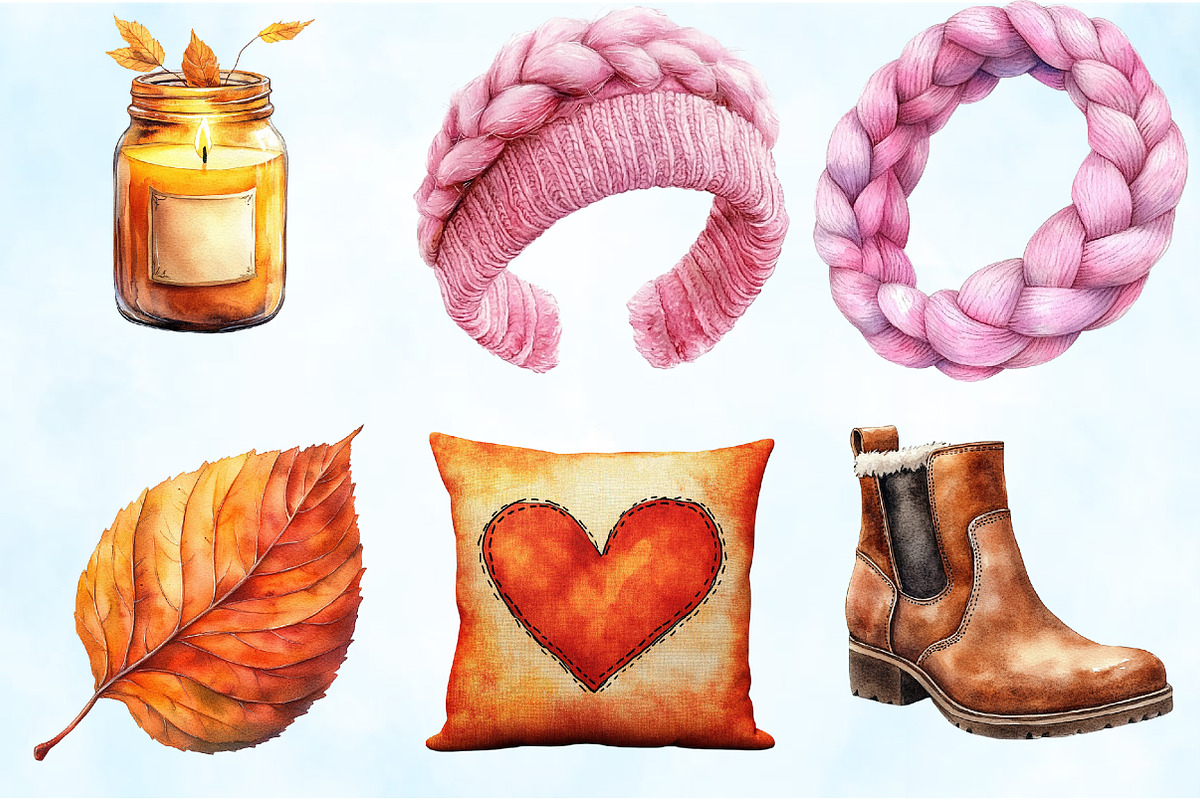 Sweater Weather Elements Clipart, an Illustration by Craft Nest (Photo 4 of 9)