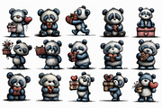 Valentine Panda Heart Box Clipart, an Illustration by Libby Wishes (Thumbnail 2 of 6)