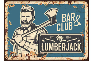 Lumberjack Man With Ax