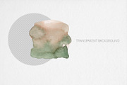Watercolor Green Brown Stains, a Texture Graphic by MilanaDesignShop (Thumbnail 3 of 4)