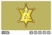 Cowboy Sheriff Badge Cartoon Vector, an Object Illustration by Artstorystudio (Thumbnail 1 of 3)