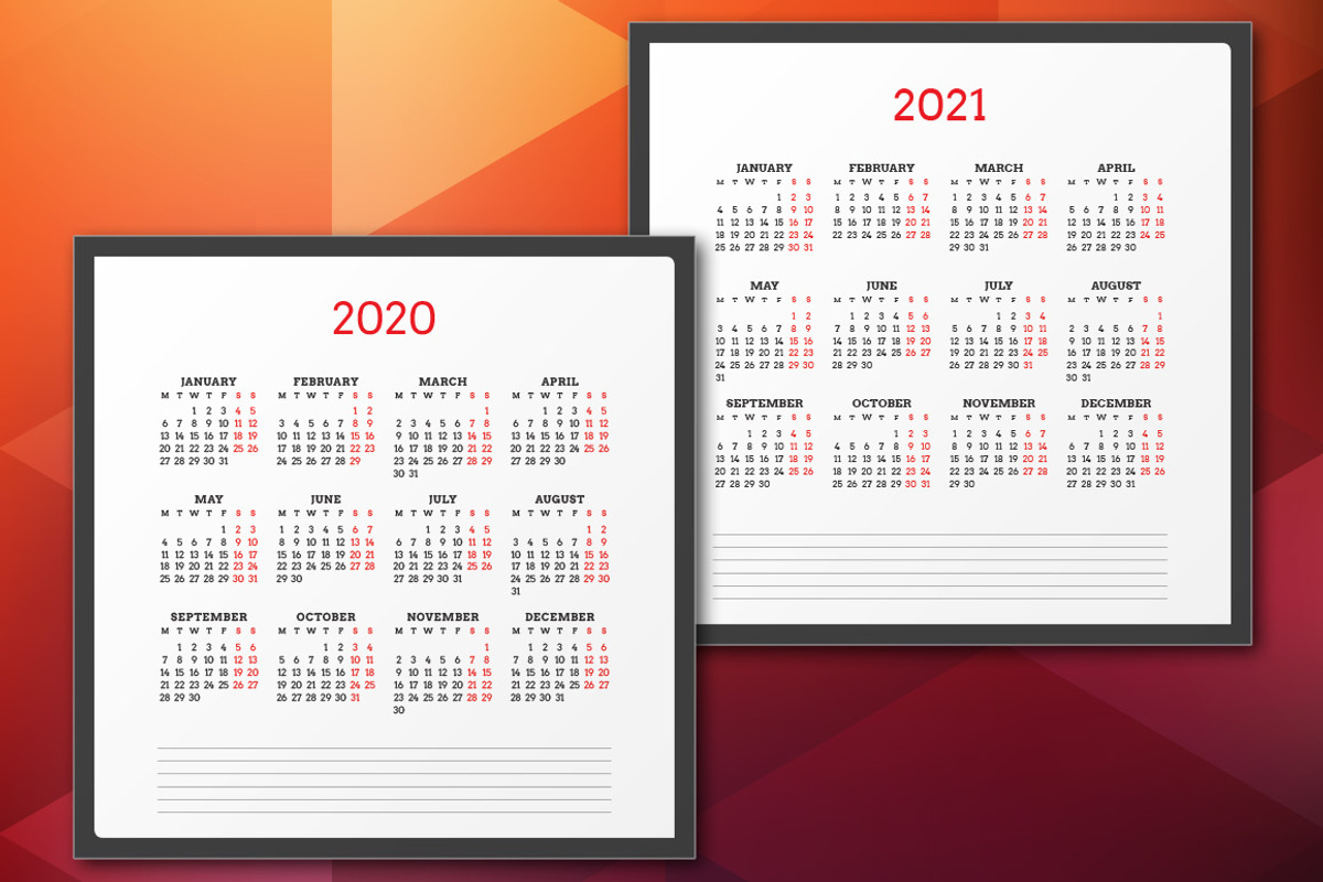 Monthly Planner 2020, a Stationery Template by AntartStock (Photo 5 of 6)