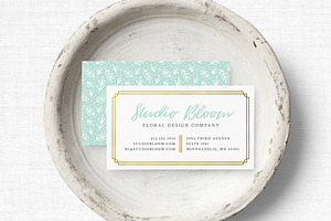 Floral Business Card Template