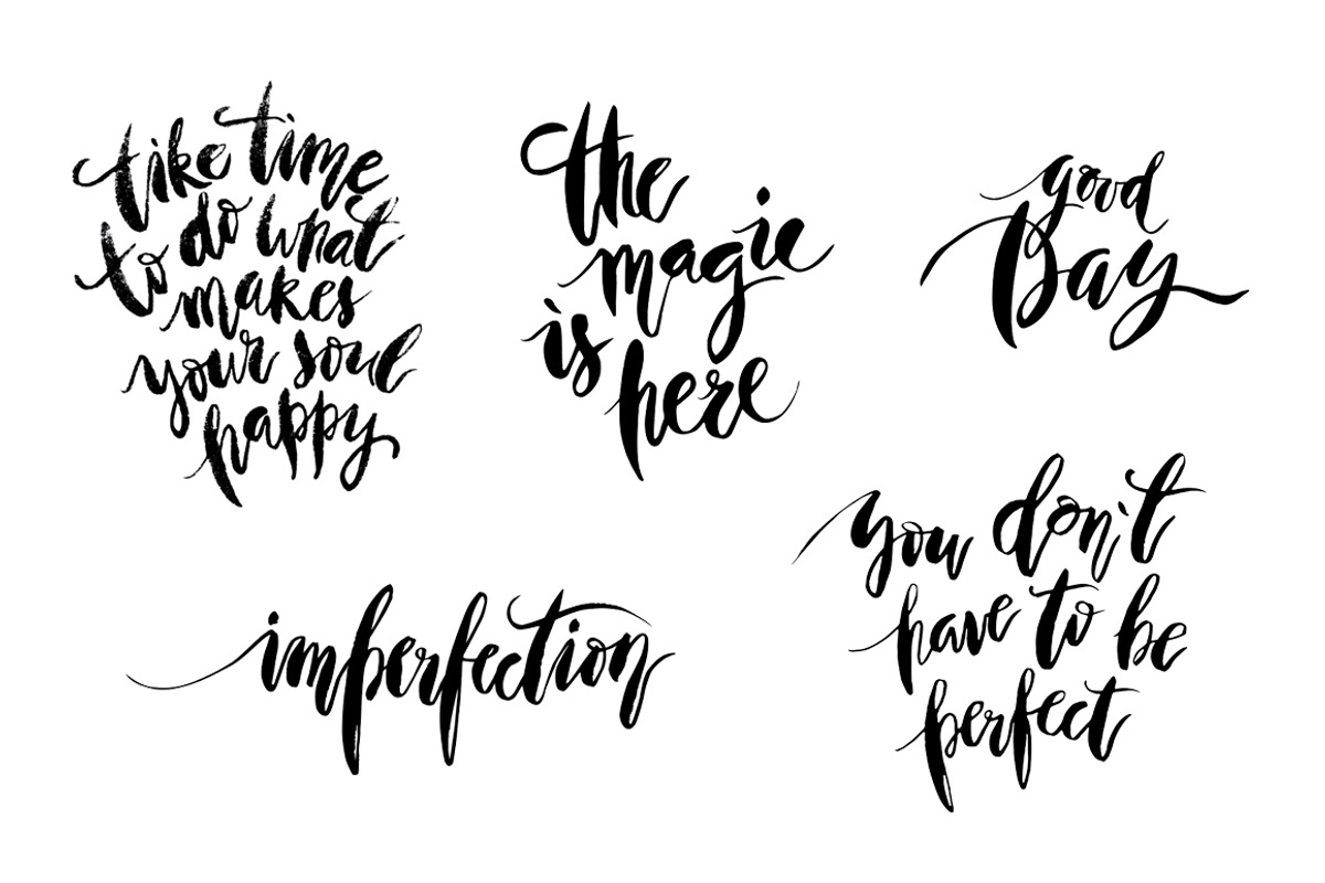 Set of calligraphy inscriptions., an Illustration by Penndpaper (Photo 2 of 5)