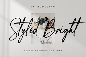 Styled Bright - handwritten font