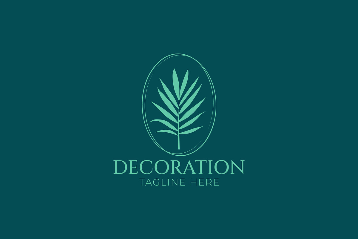 Palm Leaf Logo Decoration Minimalist, a Branding & Logo Template by Signatoro (Photo 3 of 3)