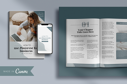 Canva eBook Template & Promo Graphic, a Magazine Template by 3.14&Co