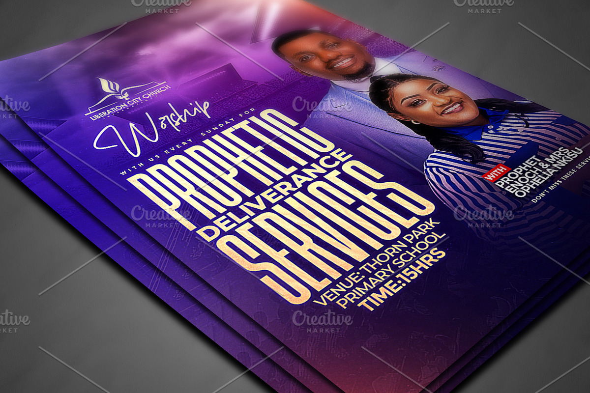 Prophetic Deliverance Church Flyer T, a Social Media Template by church flyer templates (Photo 4 of 9)