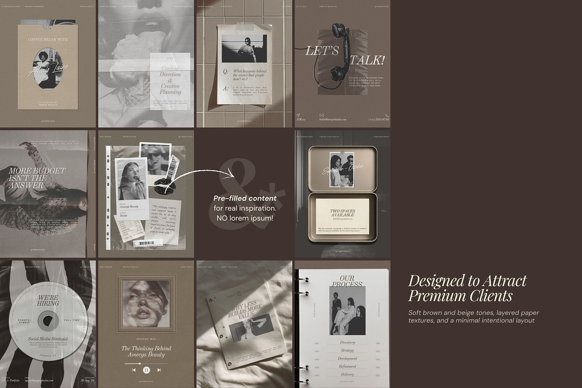 Nude Quiet Luxury Instagram Template, a Social Media Template by And Done Studio (Photo 6 of 8)