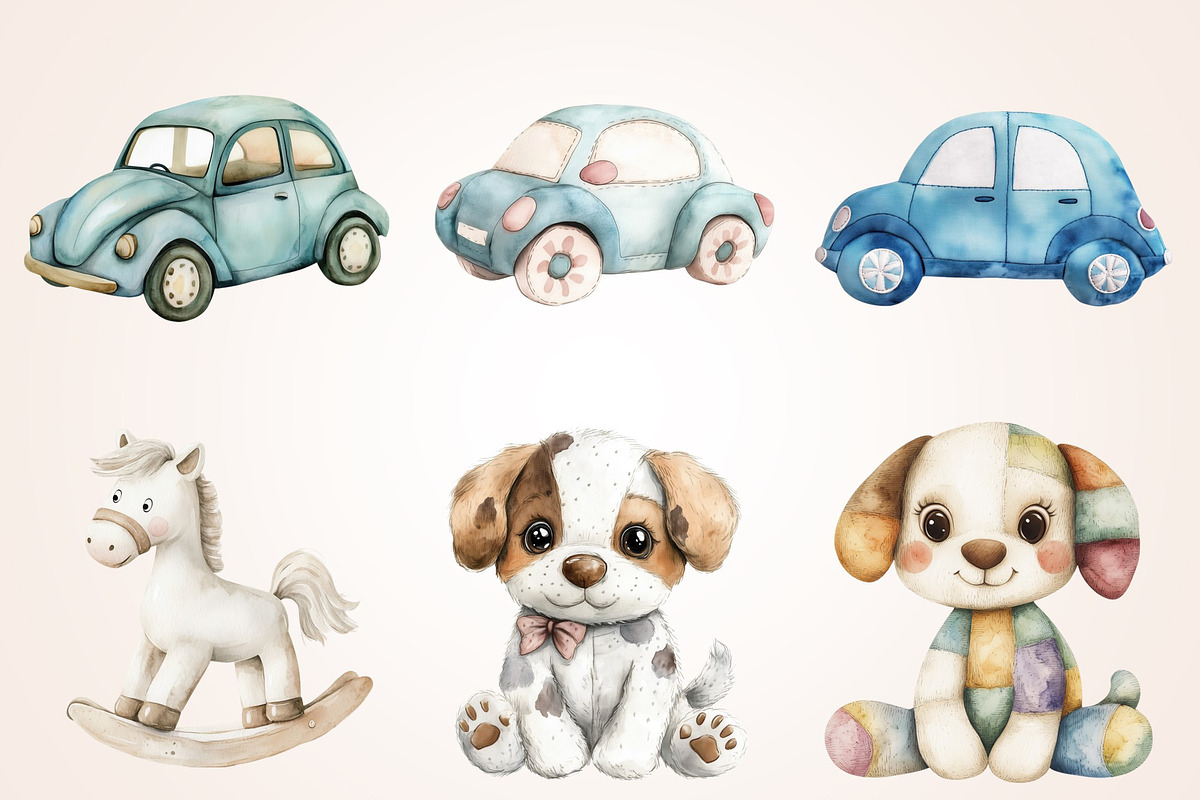 Soft Pastel Baby Animals Art, a Decorative Illustration by Housui Patterns (Photo 4 of 19)