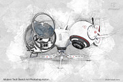 Tech Sketch Art Photoshop Action, an Action Add-On by SlideSalad (Thumbnail 16 of 49)