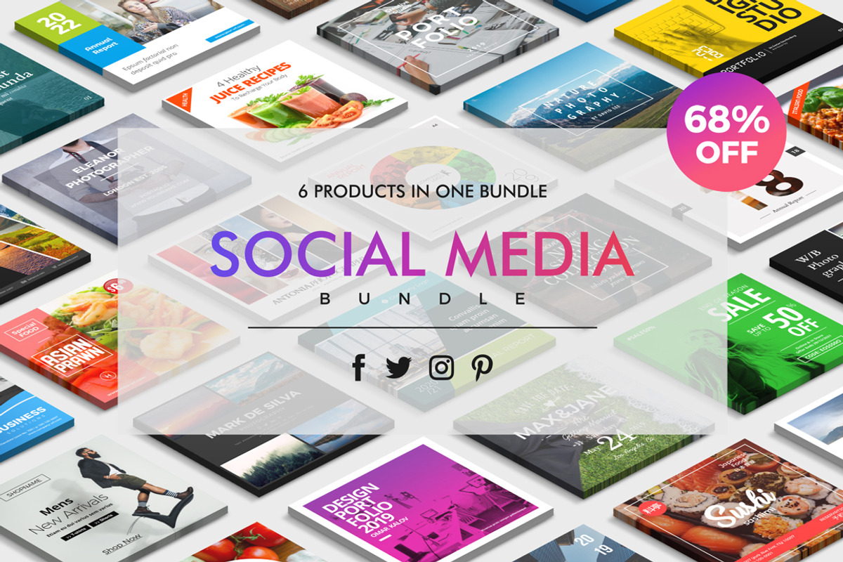 Social Media Bundle | SAVE 68%, a Social Media Template by Studio Siv (Photo 1 of 6)