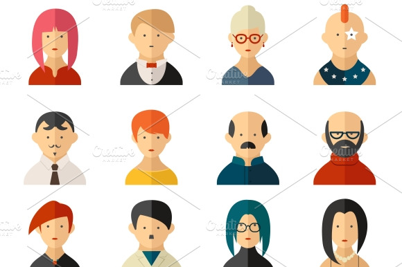 Vector User Interface Avatar Icons