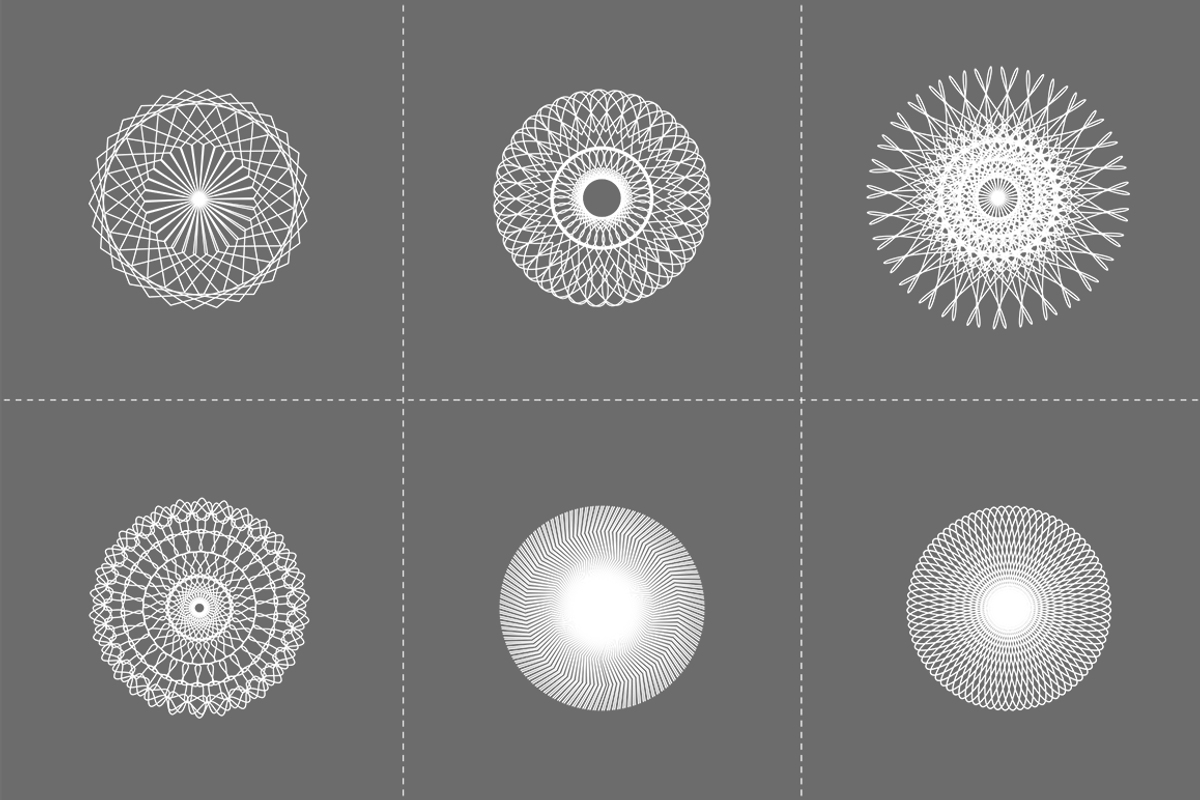 Spirographs Vector Set preview 2