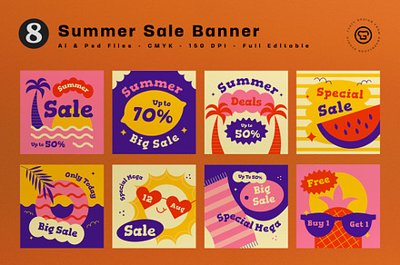 Summer Sale Banner, an UI Kit Template by graphicook