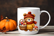 Cute Autumn Bear Clipart Bundle, a Seasonal Illustration by Nicolle's Colorful Art (Thumbnail 7 of 7)