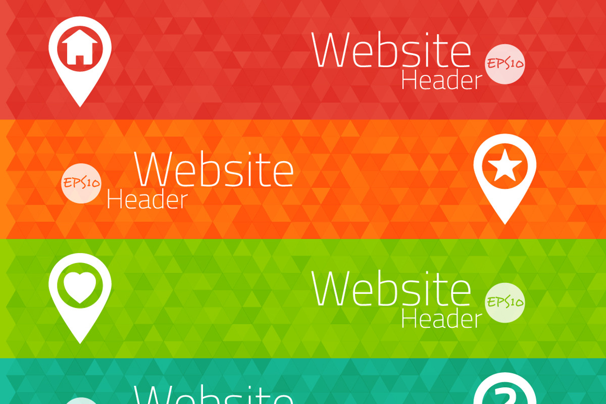 Abstract Triangle Banner Set, a Texture Graphic by RaZZeRs